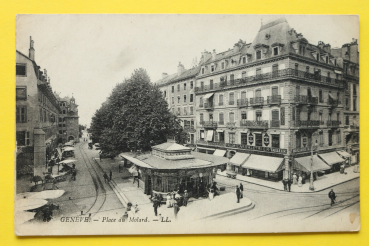 Ansichtskarte AK Genf / Molard Platz / 1920er Jahre / Bekleidungsgeschäft Arbaletier – Geschäfte – Kiosk